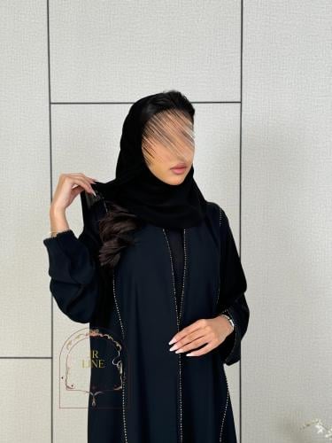 عباية نور بقماش انترنت بشك ذهبي