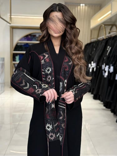 كولكشن العيد | عباية عفاف بقماش كريب الابداع مع رو...