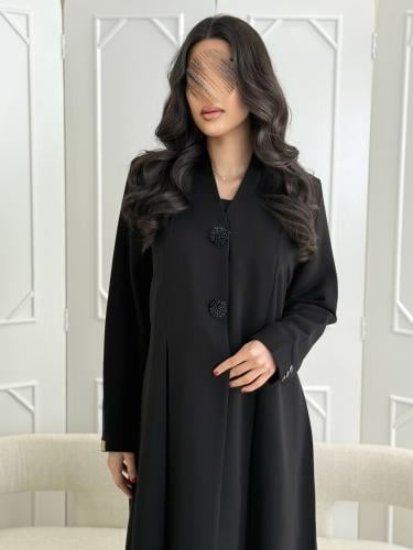 كولكشن العيد | عباية تغريد بقماش كريب رموش بكسرات...