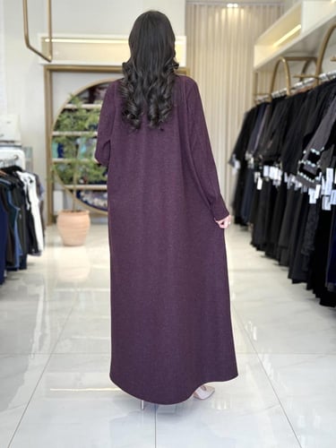 بليزر | عباية رايه بقماش جوخ مطرز برغندي