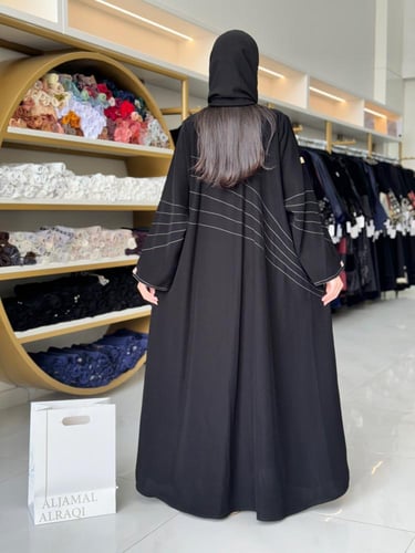 عباية ميار كريب الابداع مزين بشك ناعم