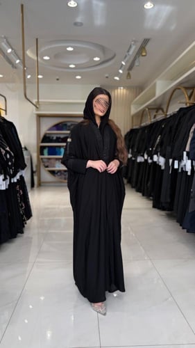 كولكشن العيد | عباية نرجس بقماش بلاك بيري فراشه مز...