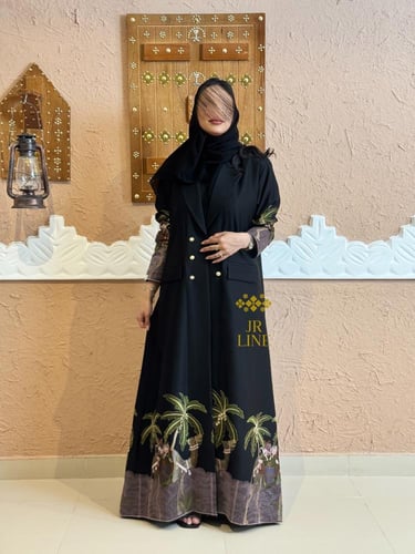 اليوم الوطني بليزر | عباية علو بقماش كريب روان تطر...