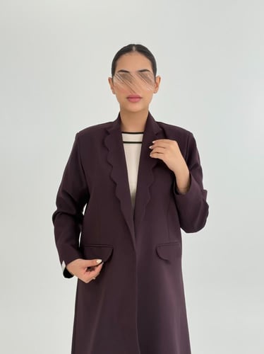 بليزر شيرين بقماش كريب باربي بنفسجي