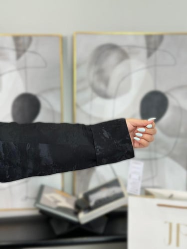 عباية ديوان | قماش كريب تركي رمادي