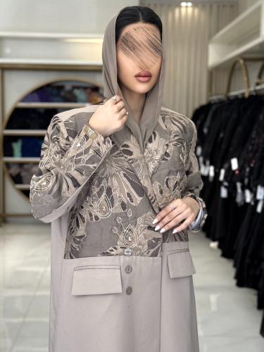 بليزر | عباية اوصاف بقماش كريب ايطالي تدخيلات اورج...