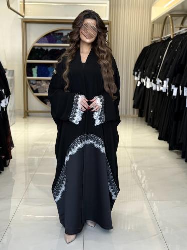 كولكشن العيد | عباية شامخه بقماش بلاك بيري مع تفته...