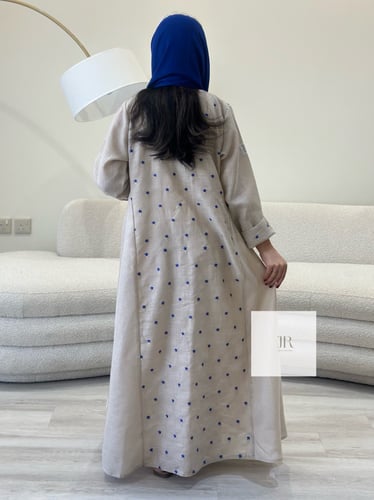 جديد الصيف | لنن بارد بتطريز - بيج غامق