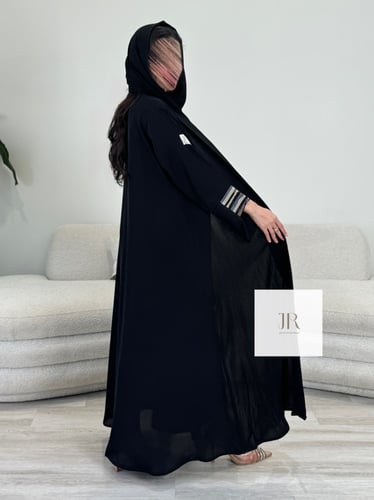 عباية ولايف l بقماش كريب الابداع - اسود