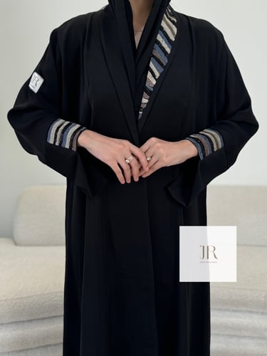 عباية ولايف l بقماش كريب الابداع - اسود