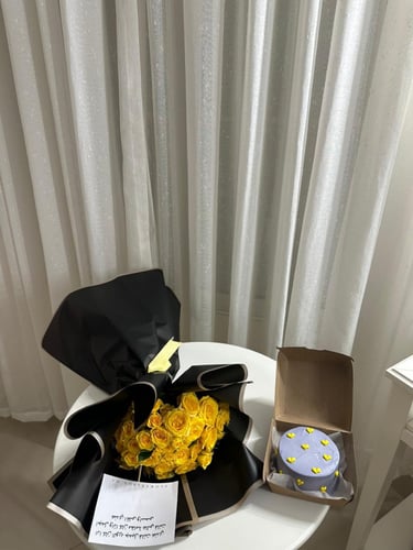 باقة ورد + كيك كوري