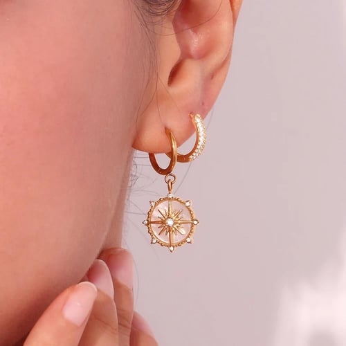 Star charm earrings