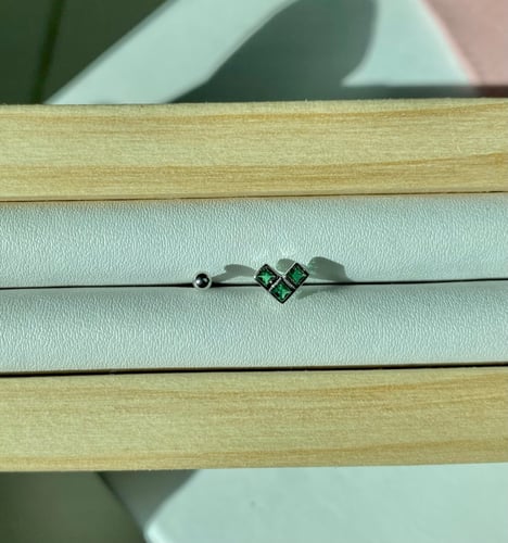 2pcs (set) sterling silver studs