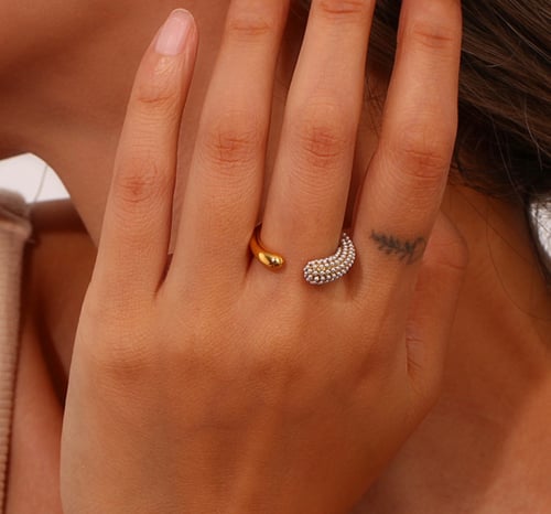 Free size stainless steel ring