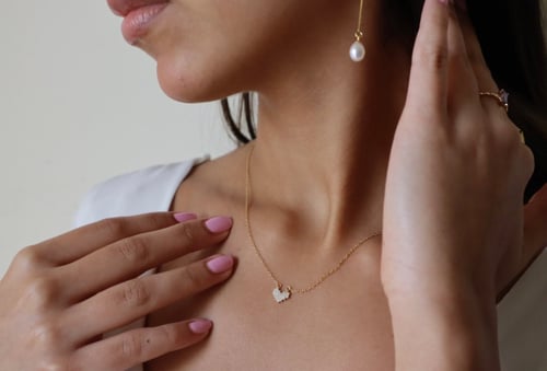 Silver 925 heart necklace