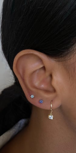 3pcs (set) sterling silver studs