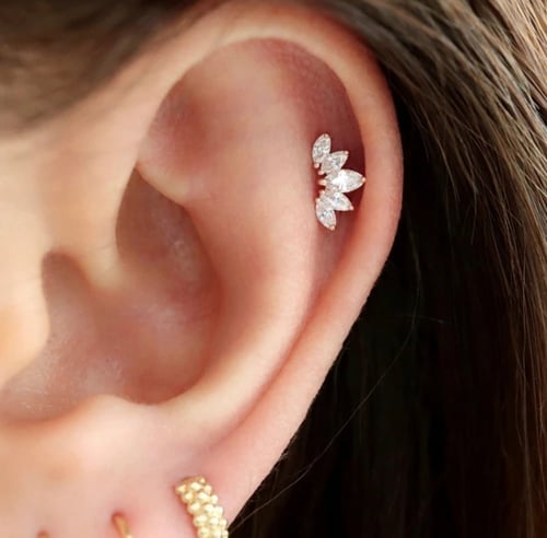 1pc Sterling silver stud