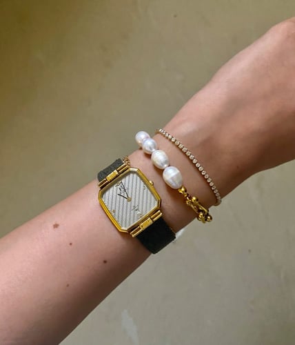 Pearl stainless steel bracelet