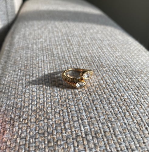 Copper gold plated ring