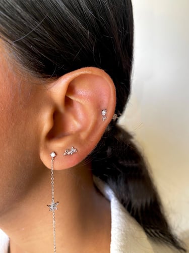 1pc Sterling silver stud