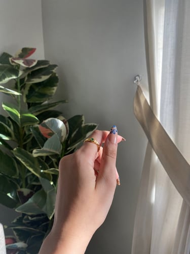 Titanium gold plated ring