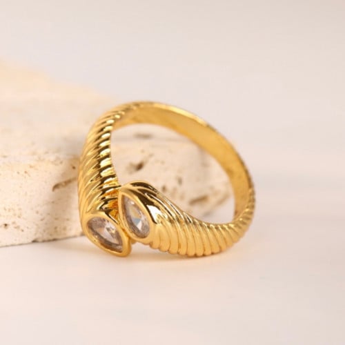 Copper gold plated ring