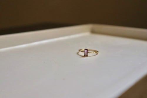 Silver 925 purple zirconia