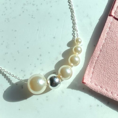 Pearl sterling silver necklace