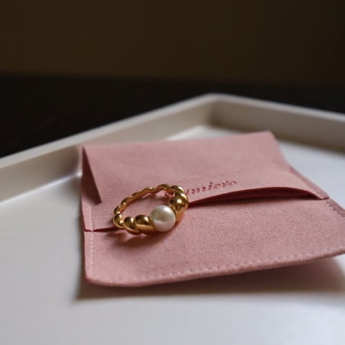 Stainless steel pearl ring