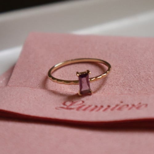 Silver 925 purple zirconia