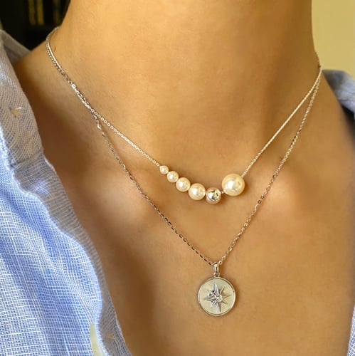 Pearl sterling silver necklace