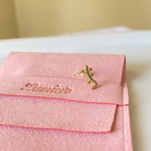 1pc Stainless steel green zirconia