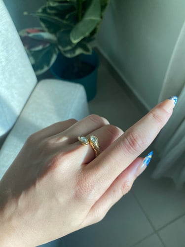 Copper gold plated ring