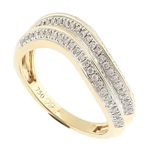 خاتم ذهب عيار 18 مزين بالالماس