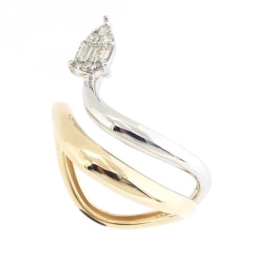 خاتم ذهب عيار 18 مزين بالالماس