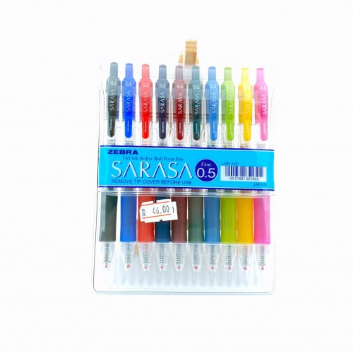 طقم 10 أقلام سارسا زيبرا 0.5