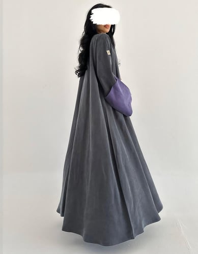 كريب بودرة ياباني كلوش رمادي وموف