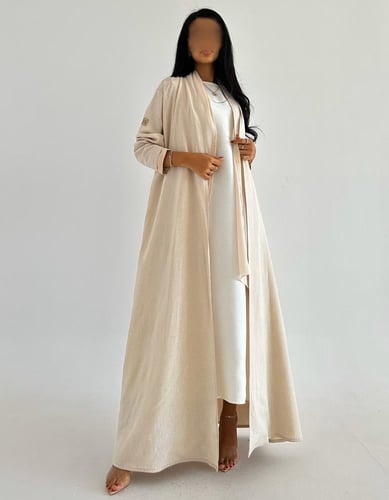 لنن طبيعي بيج مع لنن مطرز