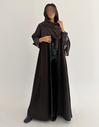 جوخ إيطالي خفيف بني مع جلد بني كلوش