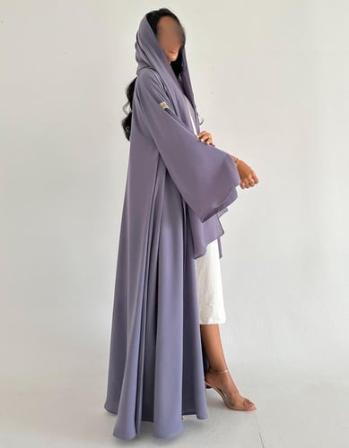 كريب لافندر ياباني عملي كلوش اكمام كلوش