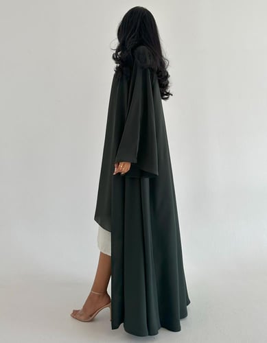 كريب اخضر ياباني عملي كلوش اكمام كلوش