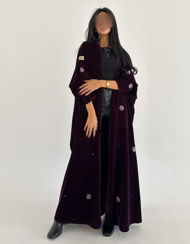 مخمل مطرز يدوي ربع بشت