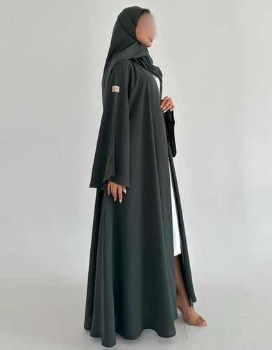 كريب اخضر ياباني عملي كلوش اكمام كلوش