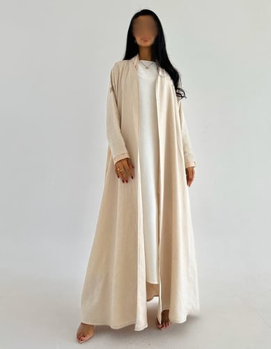 لنن طبيعي بيج مع لنن مطرز