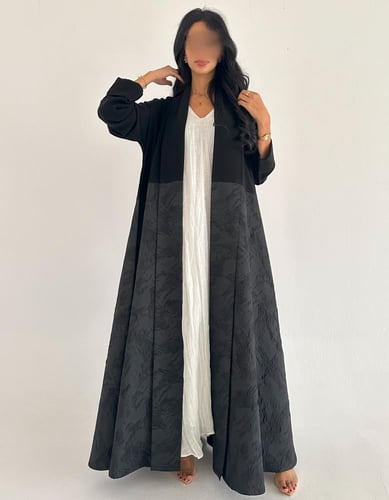 كريب ملكي اسود مع تفته جاكار كلوش