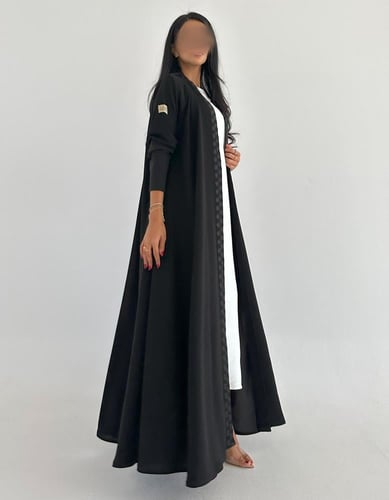 كريب صيفي مطرز اكمام سترتش كلوش عمليه