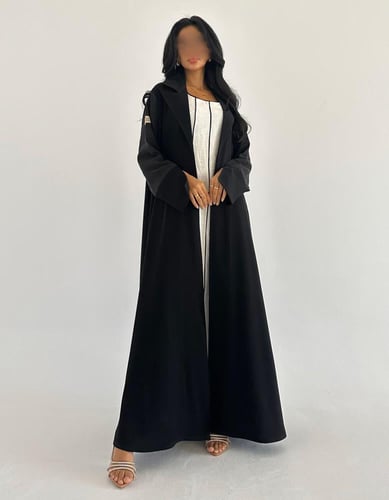 كريب قصة رسمية كلوش مع اكمام بودرة ياباني