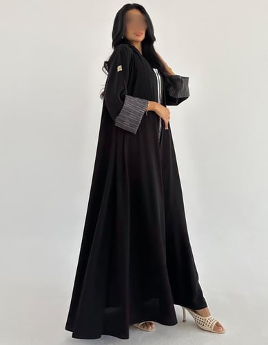 كريب خفيف كلوش اكمام لنن طبيعي خفيف