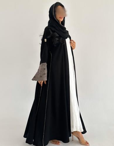 كريب ملكي مع اكمام لنن بني كلوش