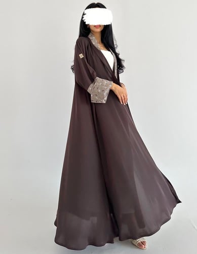 كريب خفيف كلوش مع لنن في الاكمام